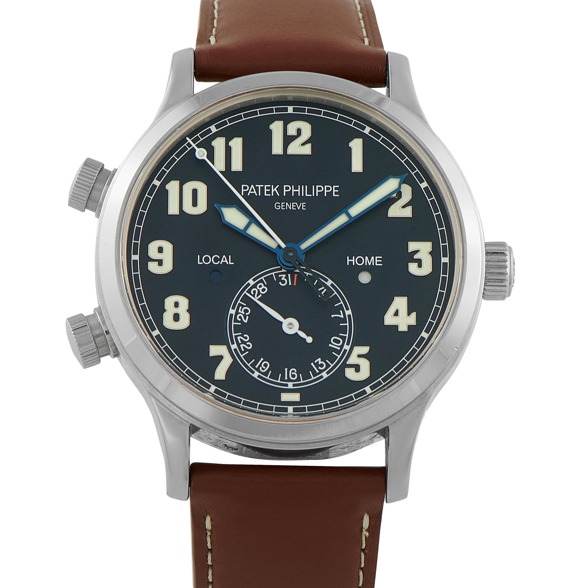 Patek Philippe Calatrava Travel Time White Gold Watch 5524G-001