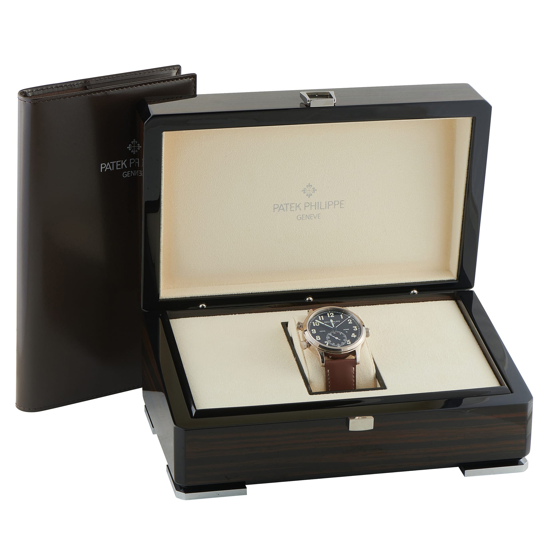 Patek Philippe Calatrava Travel Time White Gold Watch 5524G-001