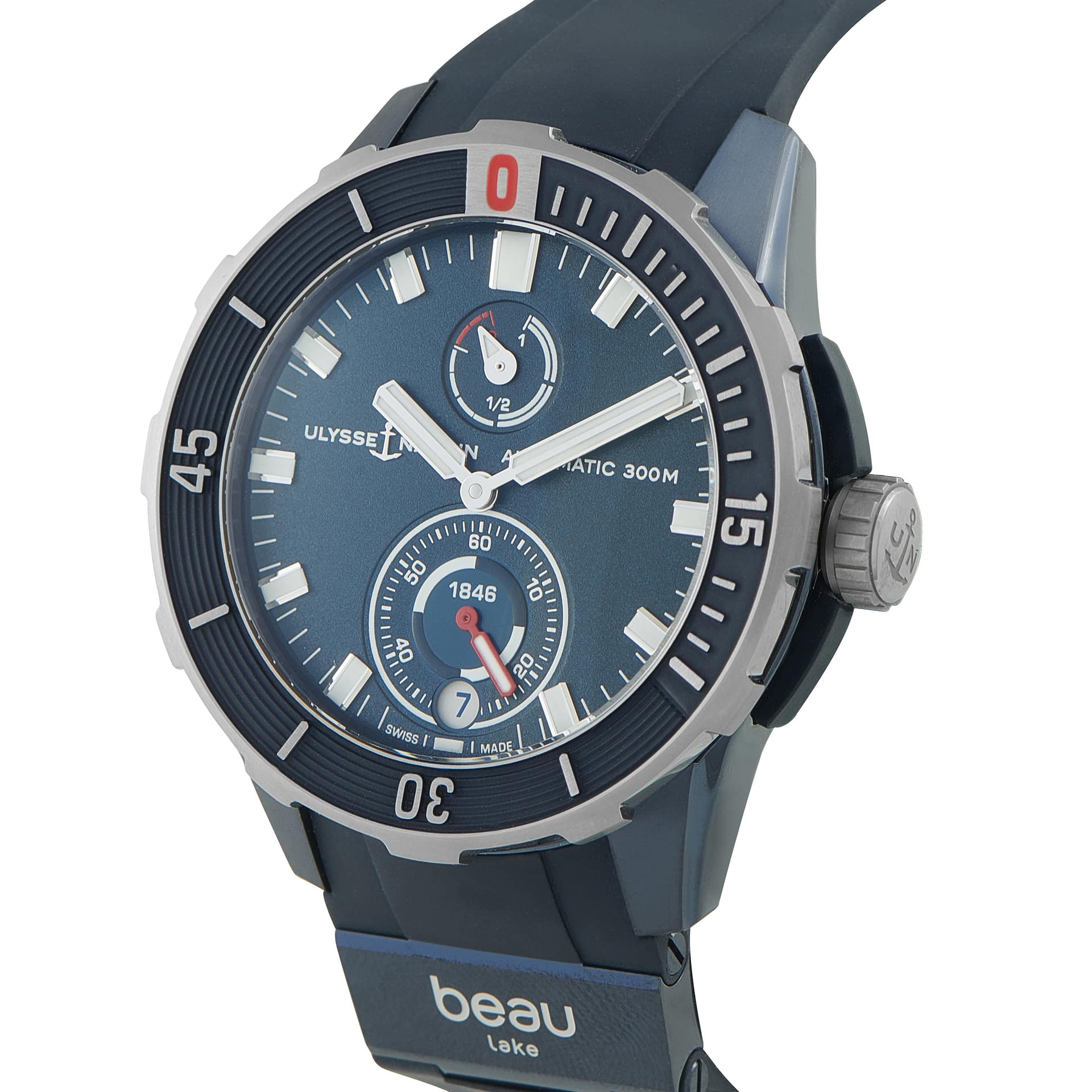 Ulysse Nardin Diver X Beau Lake Blue PVD Titanium Watch 1183-170LE-3A-BEAU