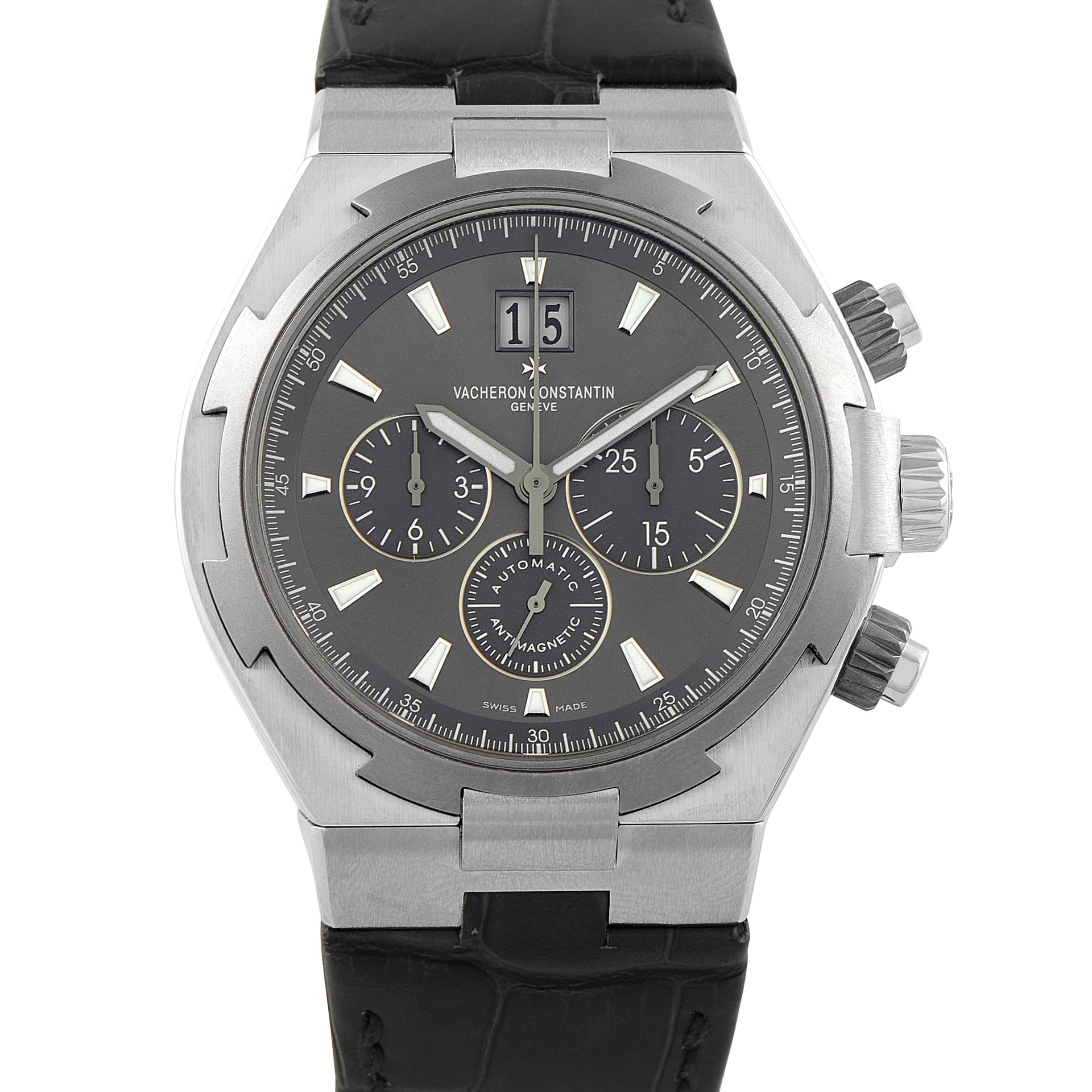 Vacheron Constantin Overseas Chronograph Deep Stream Steel Watch 49150/000W-9501