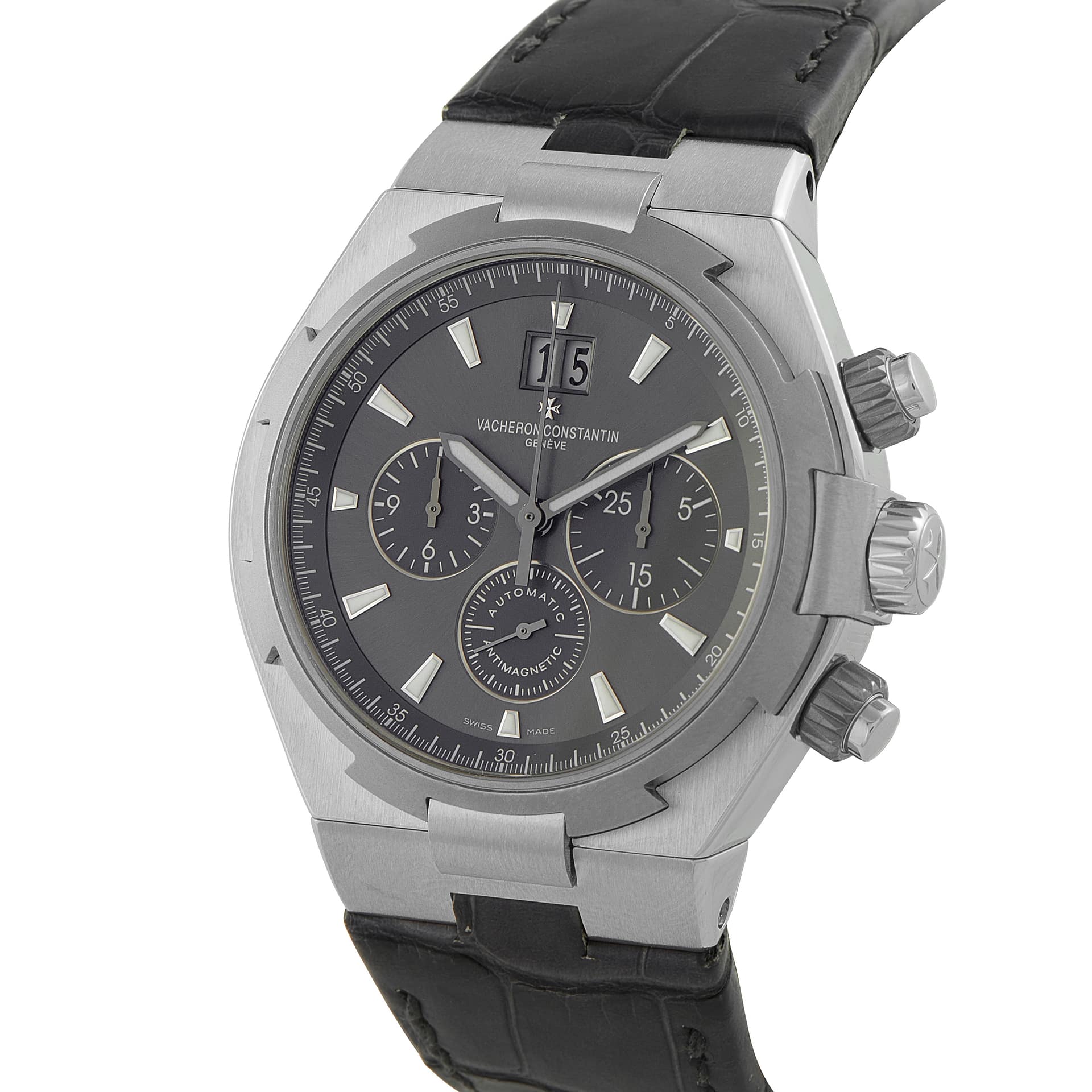 Vacheron Constantin Overseas Chronograph Deep Stream Steel Watch 49150/000W-9501