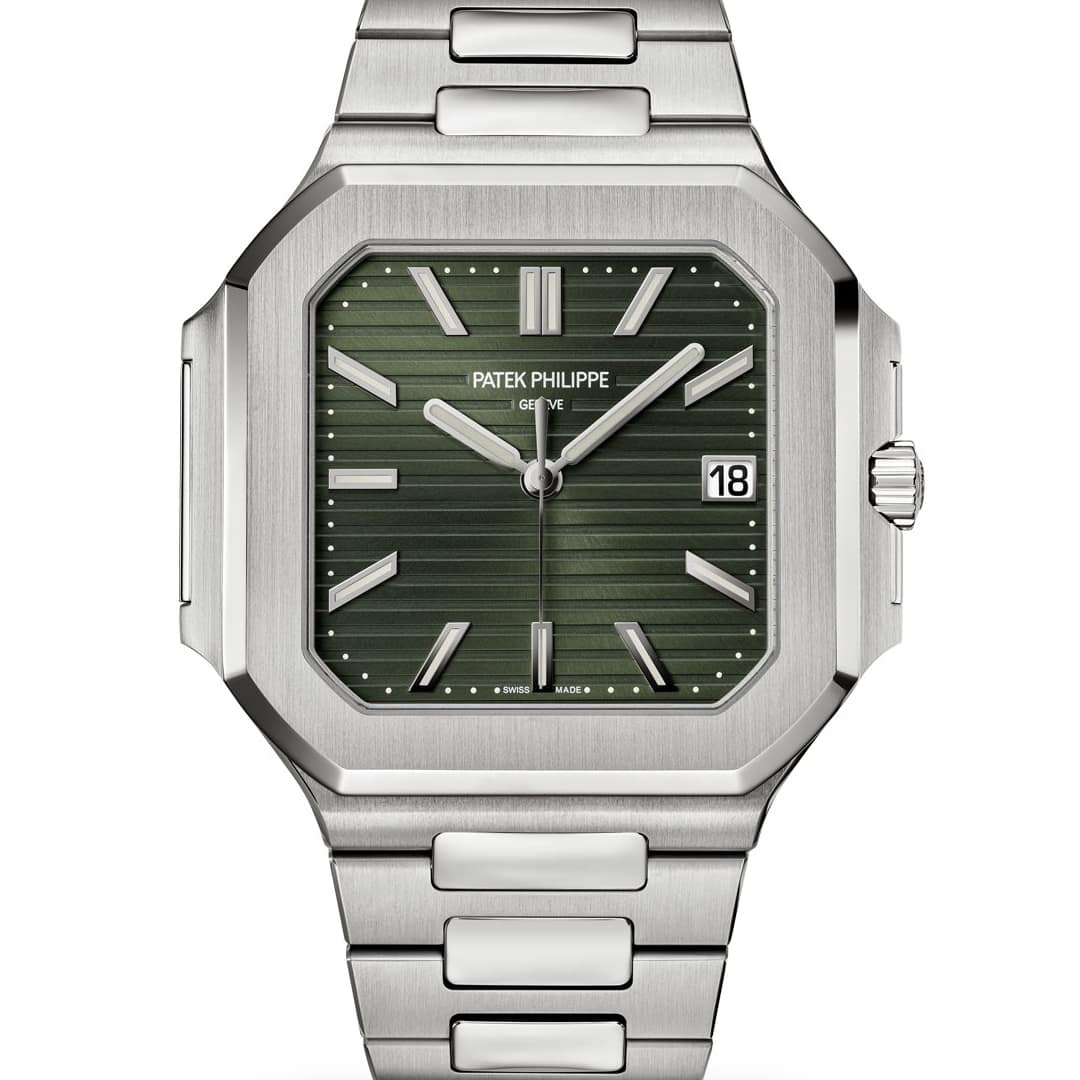 Patek Philippe Cubitus Olive Green Dial Steel Watch 5821/1A-001