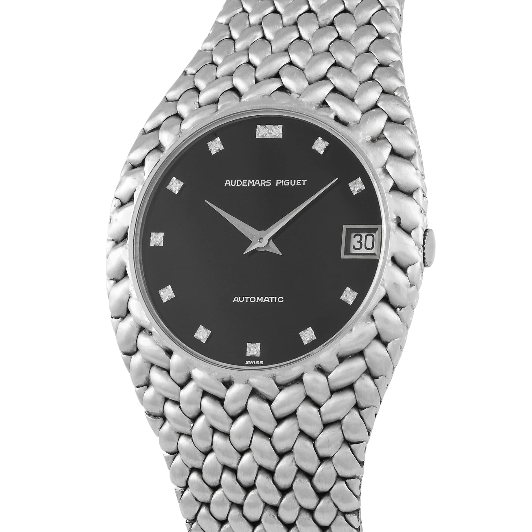 Audemars Piguet Cobra Onyx Double Diamond Dial 18K White Gold Watch 5403BC