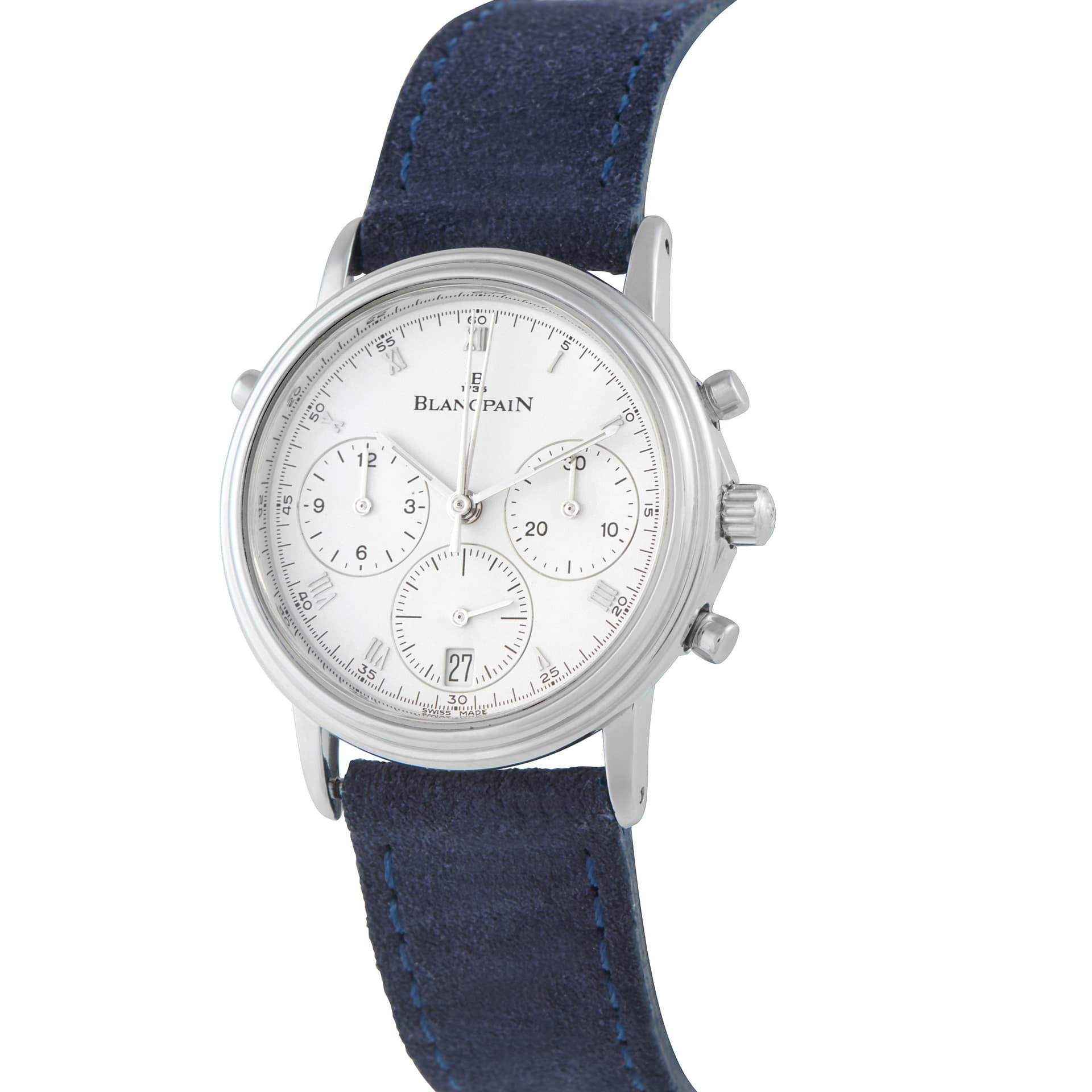 Blancpain Villeret Split Seconds Chronograph Platinum Watch 1186-3427-55