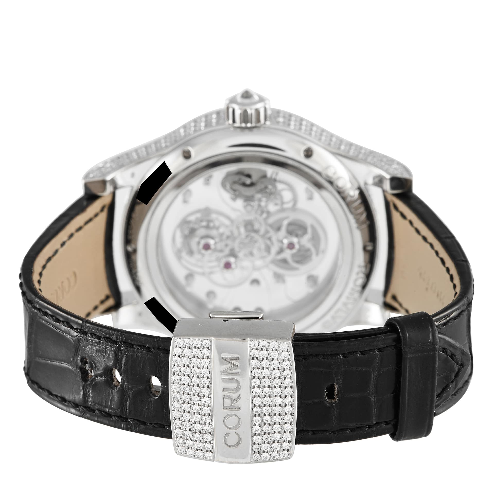 Corum Romvlvs Tourbillon Billionaire White Gold Diamond Watch 372.719.69/0F810000