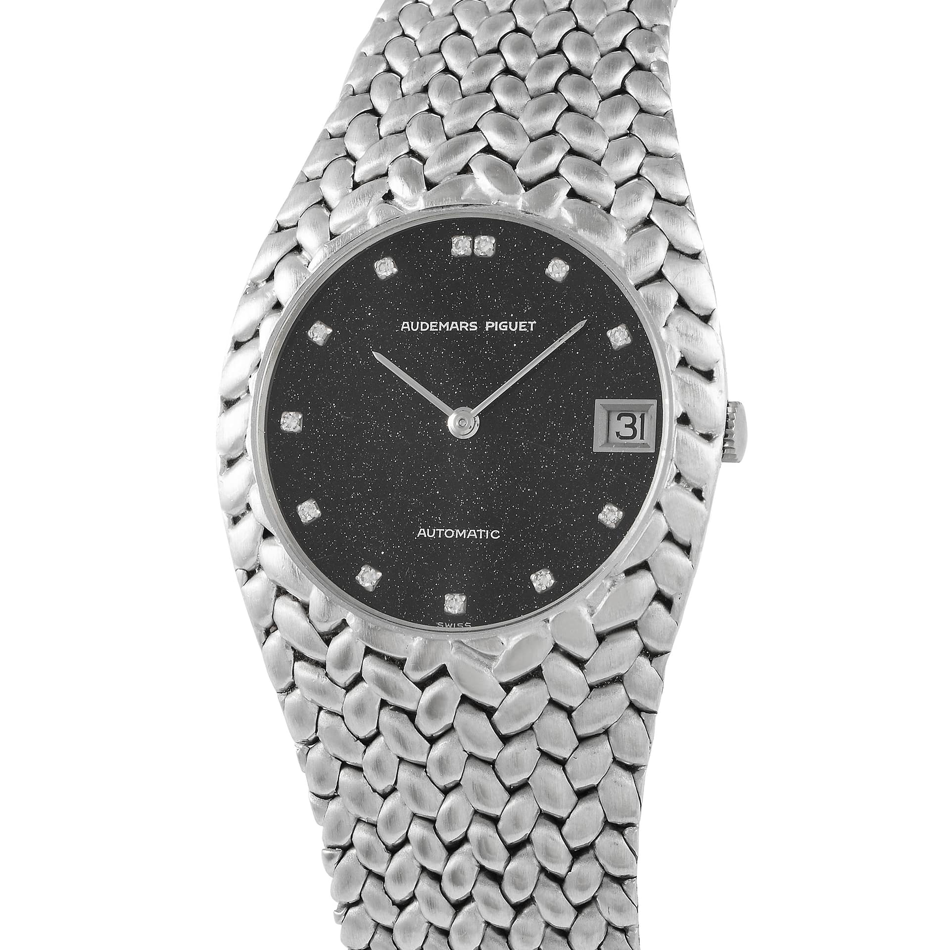 Audemars Piguet Cobra Aventurine Double Diamond Dial 18K White Gold Watch 5403BC