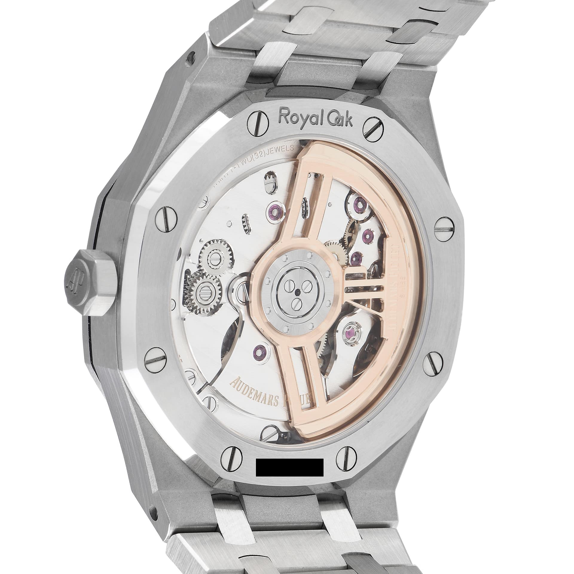 There's power in simplicity and this Royal Oak ref.15510ST.OO.1320ST.06 proves it. This good-looking watch has the basic time and date feature housed on a 41mm stainless steel, on stainless steel bracelet. What makes this timekeeper a standout is its "Bleu Nuit, Nuage 50" face that mirrors that of the original model from 1972. The dial has a "Grande Tapisserie" pattern, with luminous white gold index hour markers and hands, and a discreet date window at 3 o'clock. Powering the watch is the new generation automatic winding caliber 4302 that you can view from the transparent caseback. This pre-owned Audemars Piguet Royal Oak Blue Dial Watch 15510ST.OO.1320ST.06 is accompanied by papers and the manufacturer's box.