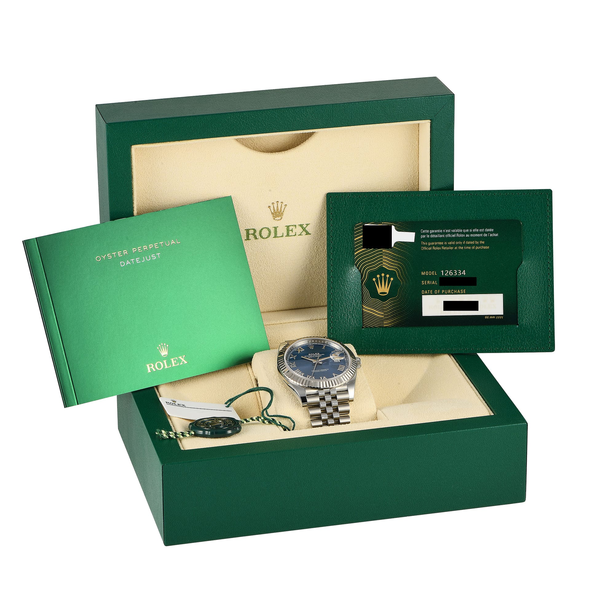 Rolex Datejust 41 "Azzurro" Blue Roman Dial Watch 126334-0026