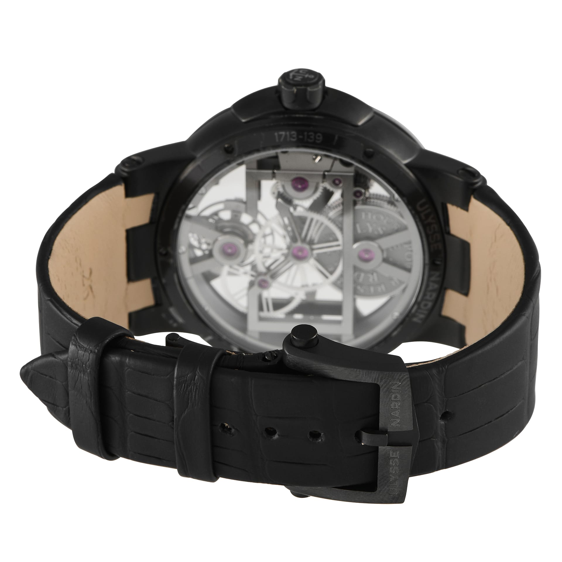 Ulysse Nardin Executive Skeleton Tourbillon Diamond Watch 1713-139/MAGIC-BLACK