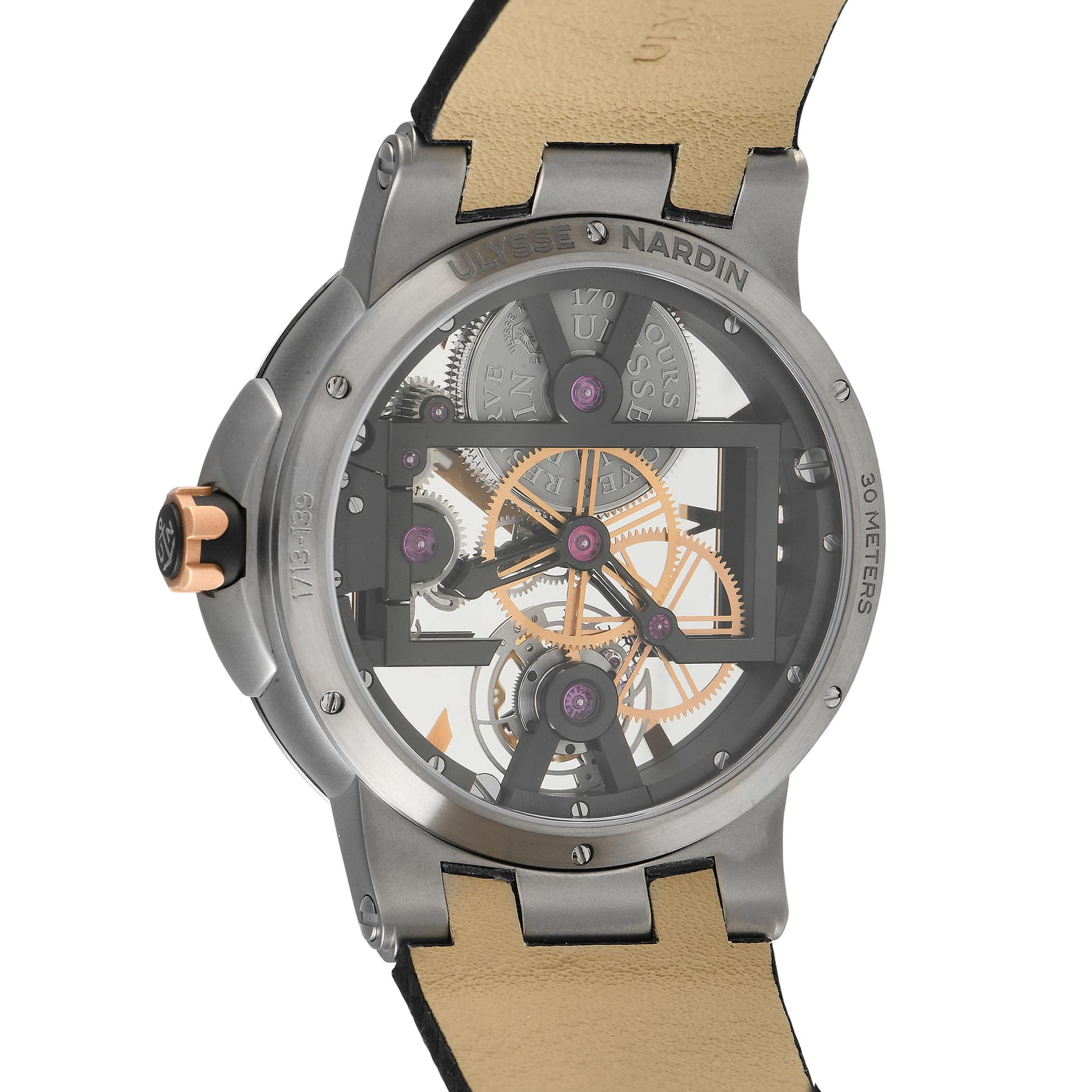 Ulysse Nardin Executive Skeleton Tourbillon Watch 1713-139/02-BQ