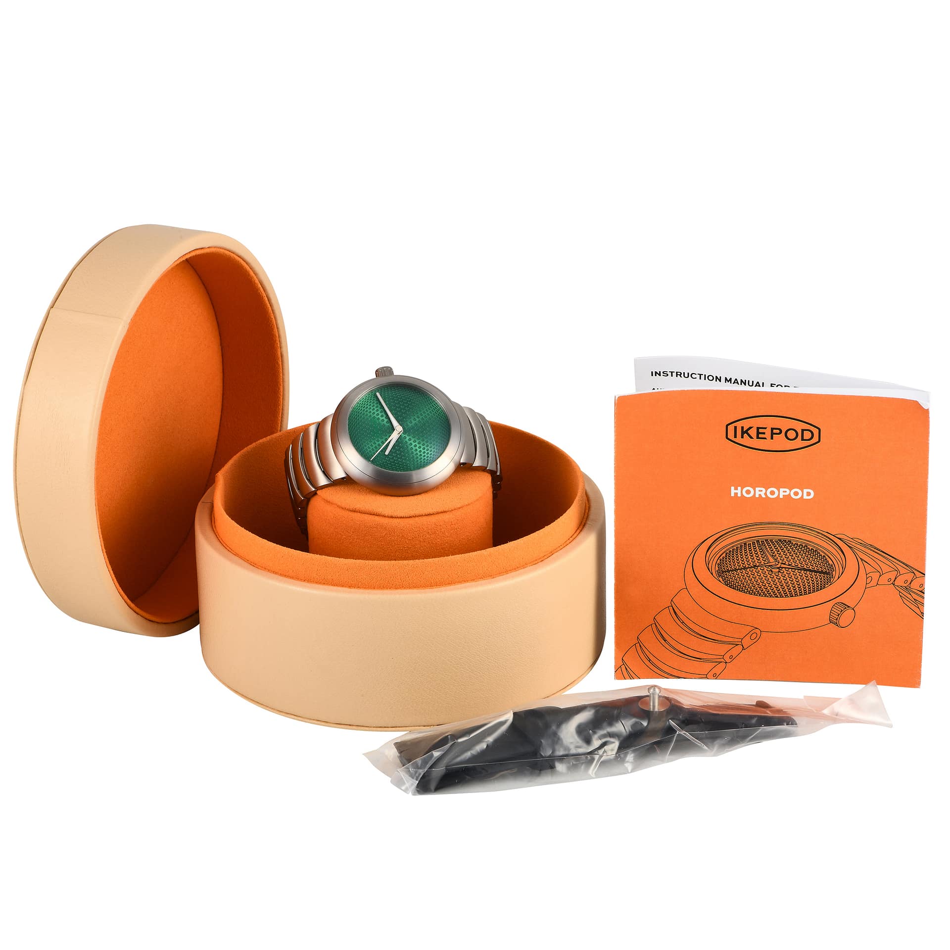 Ikepod Horopod Neom Green Dial Titanium Watch HO03