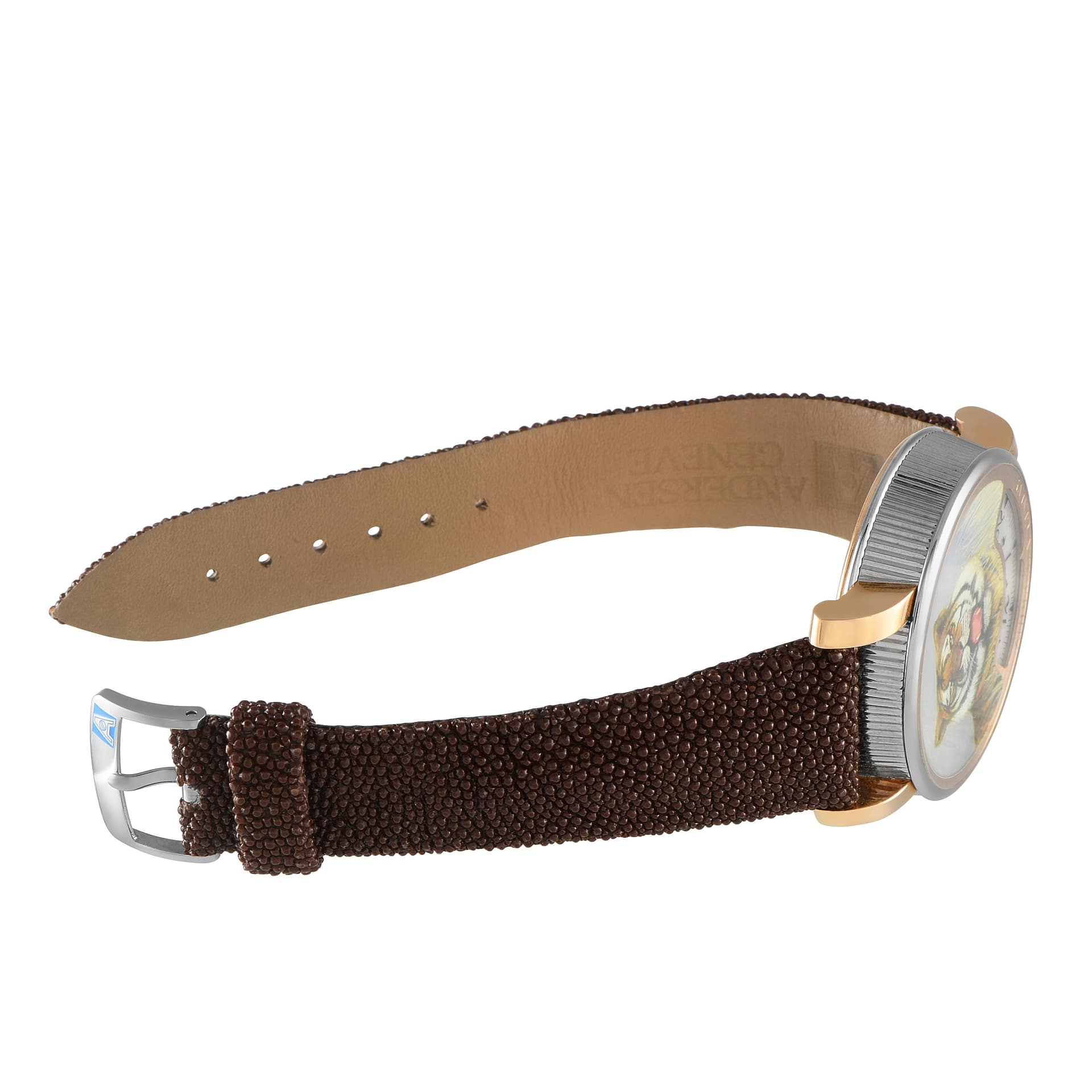 Andersen Geneve Montre à Tact Tiger Piece Unique Watch