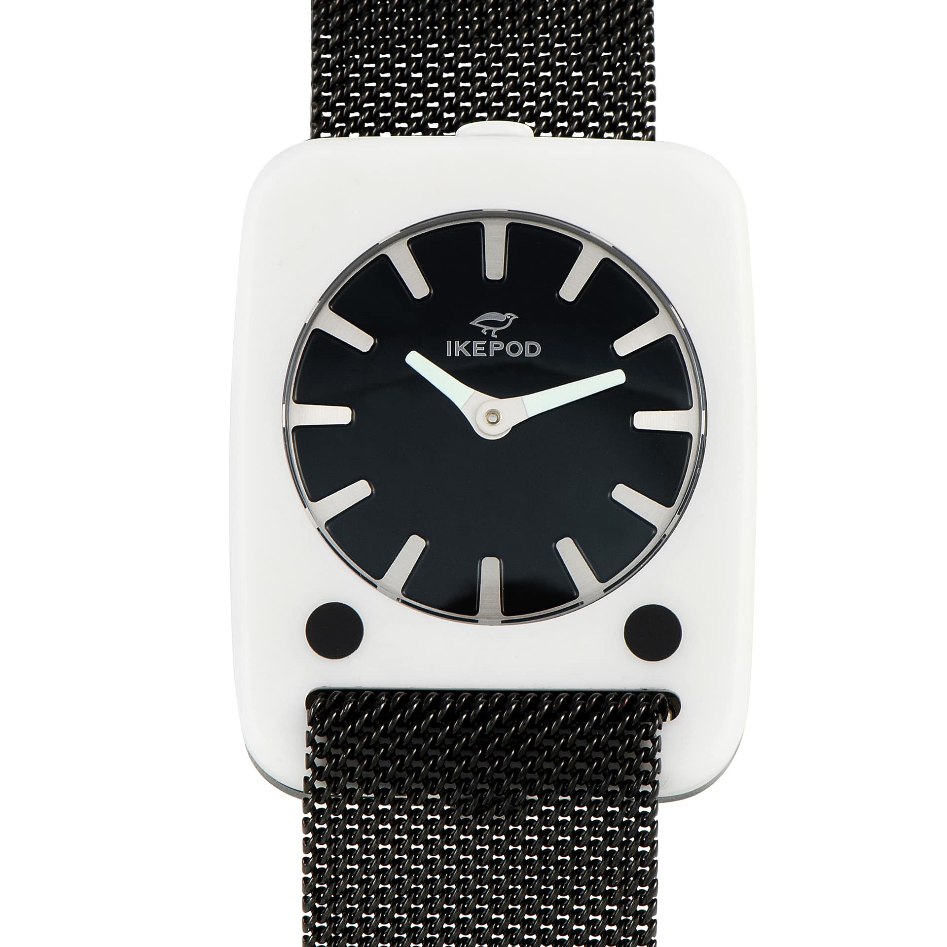 Ikepod Solaris Black and White Ceramic Watch SCB12