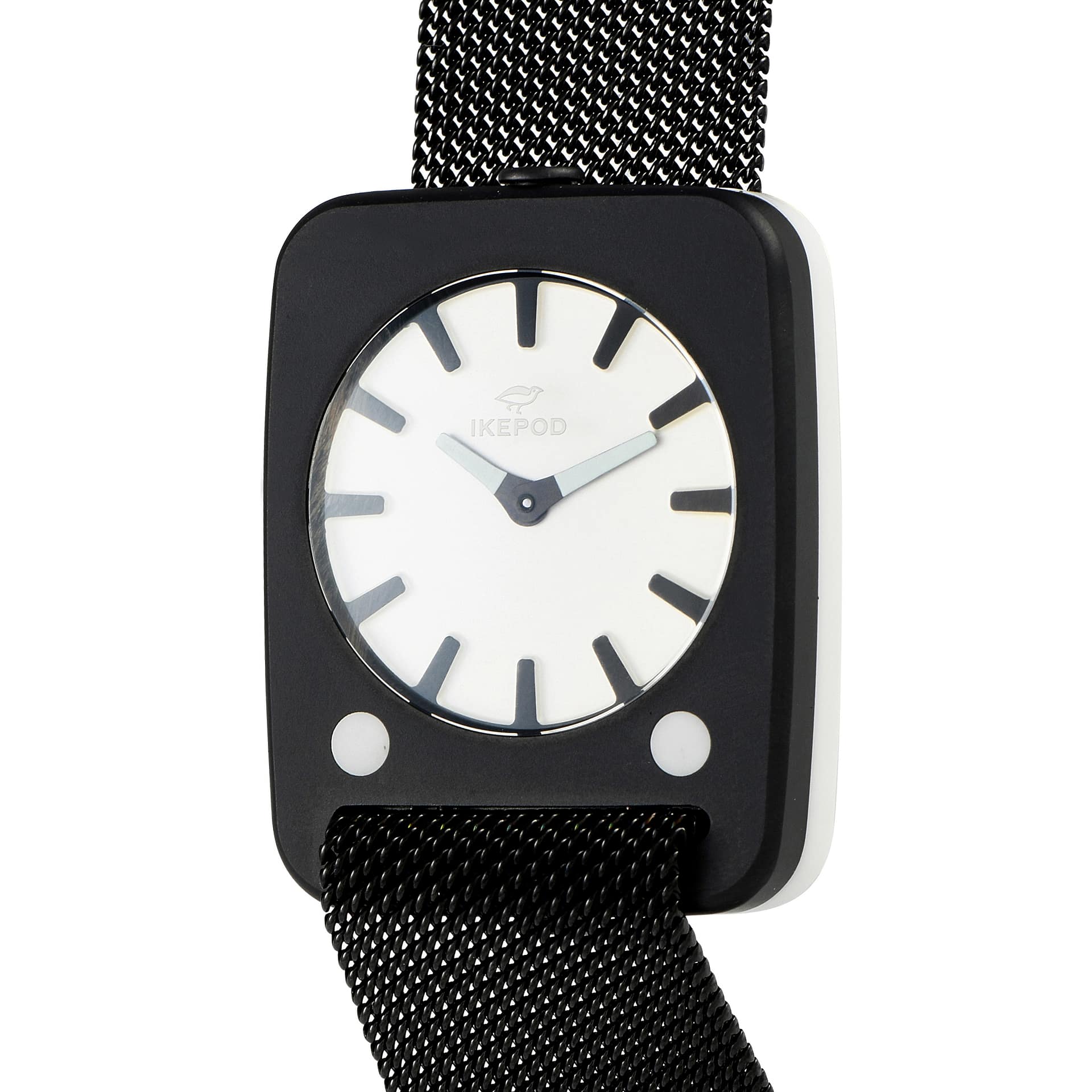 Ikepod Solaris Black and White Ceramic Watch SCB12