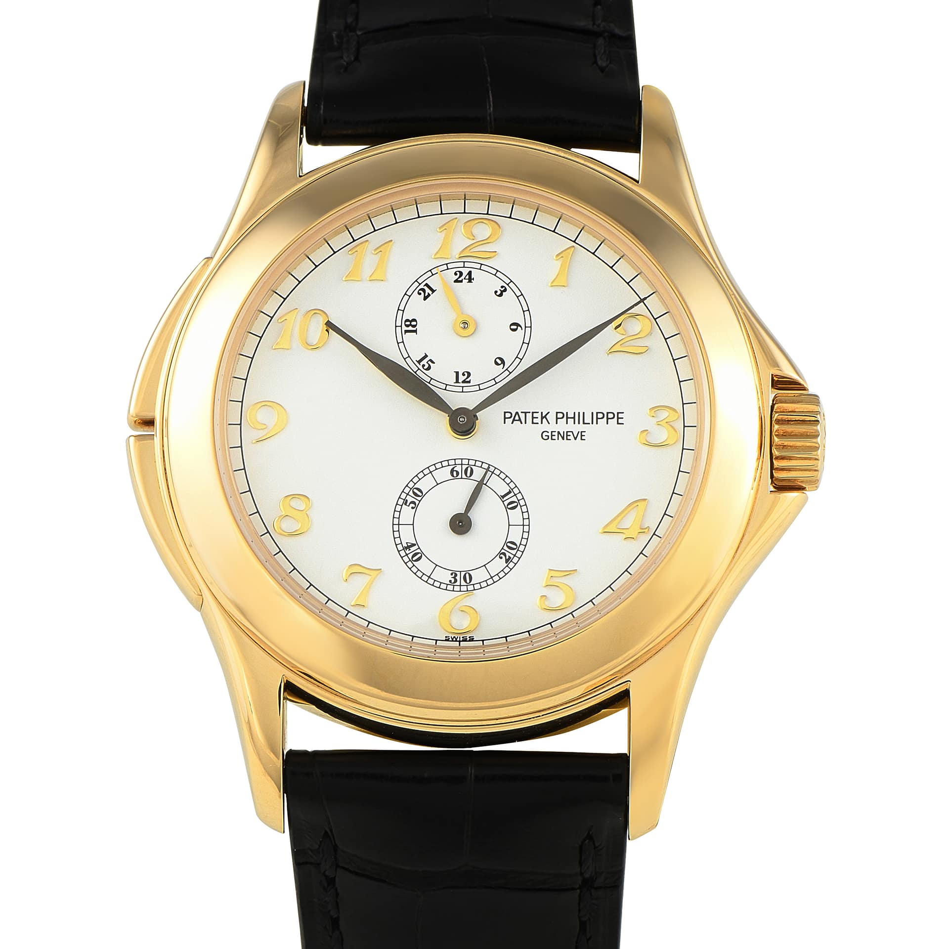 Patek Philippe Calatrava Travel Time Yellow Gold Watch 5134j