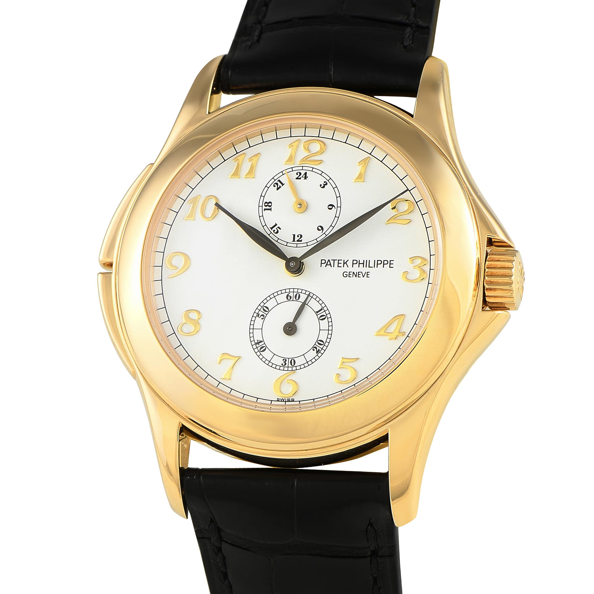 Patek Philippe Calatrava Travel Time Yellow Gold Watch 5134j