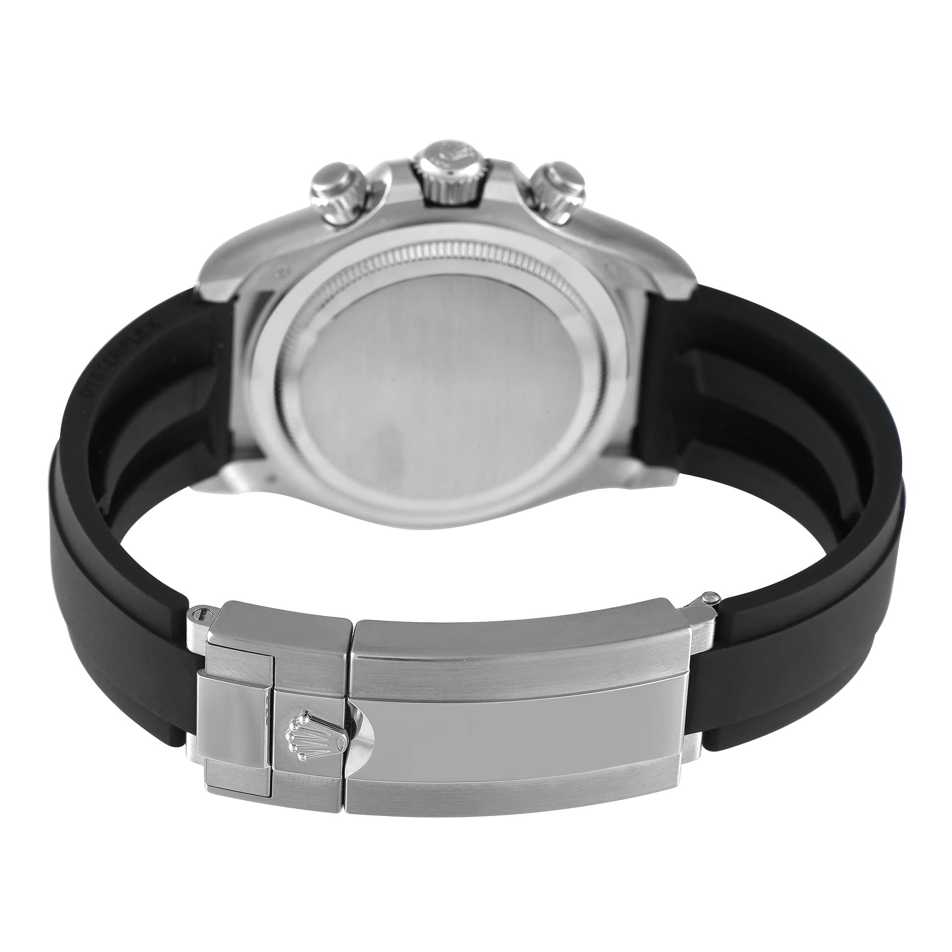 Rolex Daytona Steel and Black Dial White Gold Oysterflex Watch 126519LN