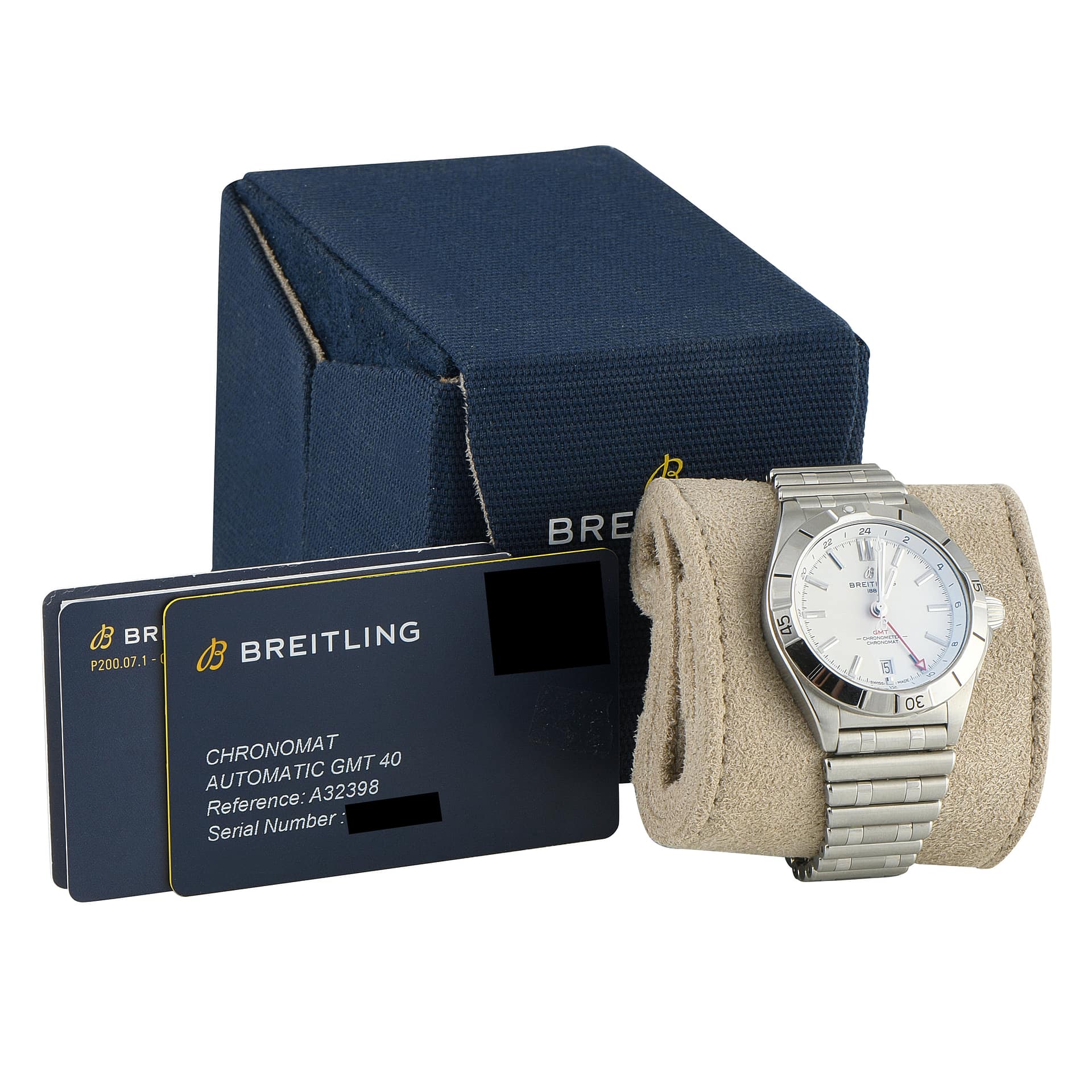 Breitling Chronomat 40 Automatic GMT Steel Watch A32398101A1A1