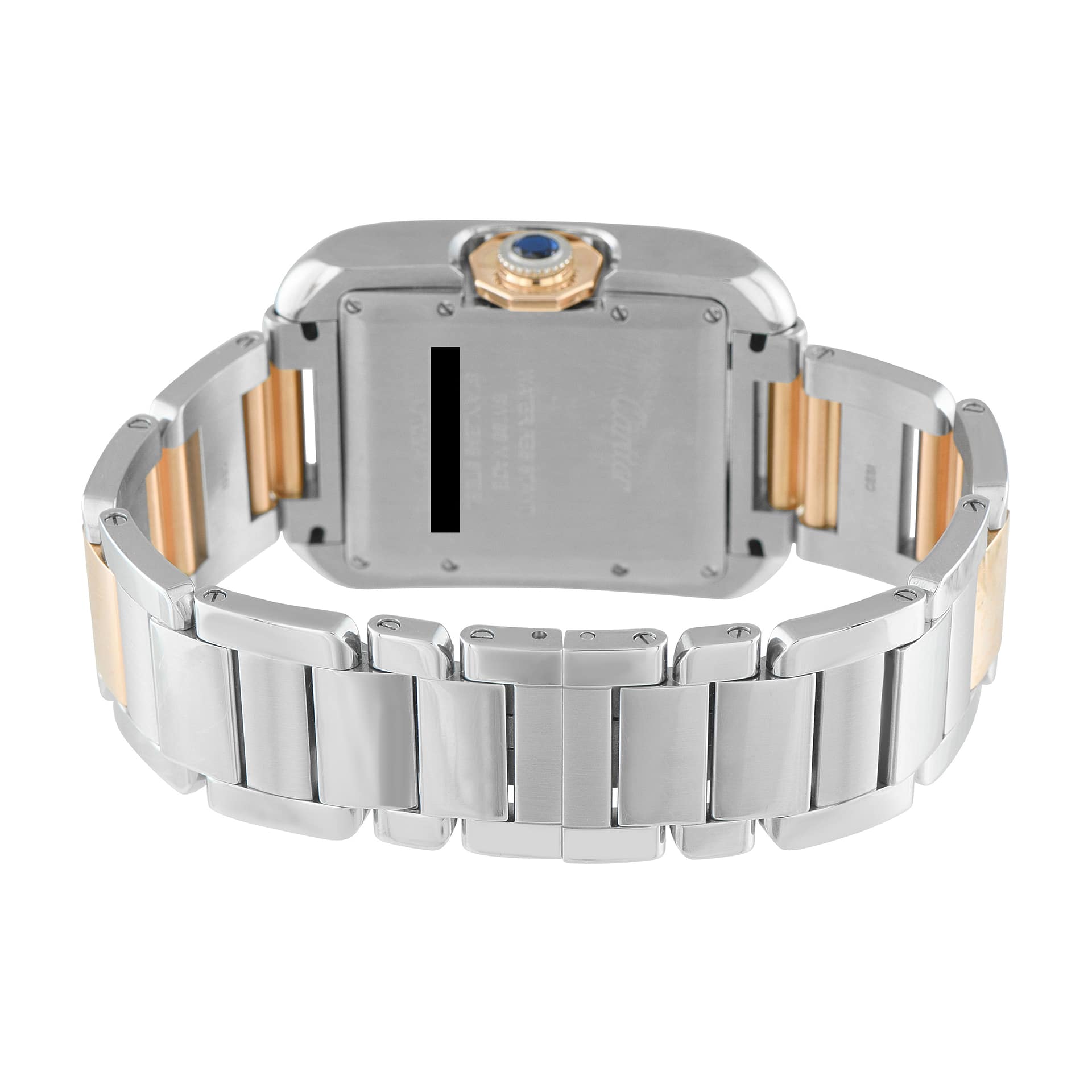 Cartier Tank Anglaise Large Steel and Rose Gold Watch W5310007 w5310007