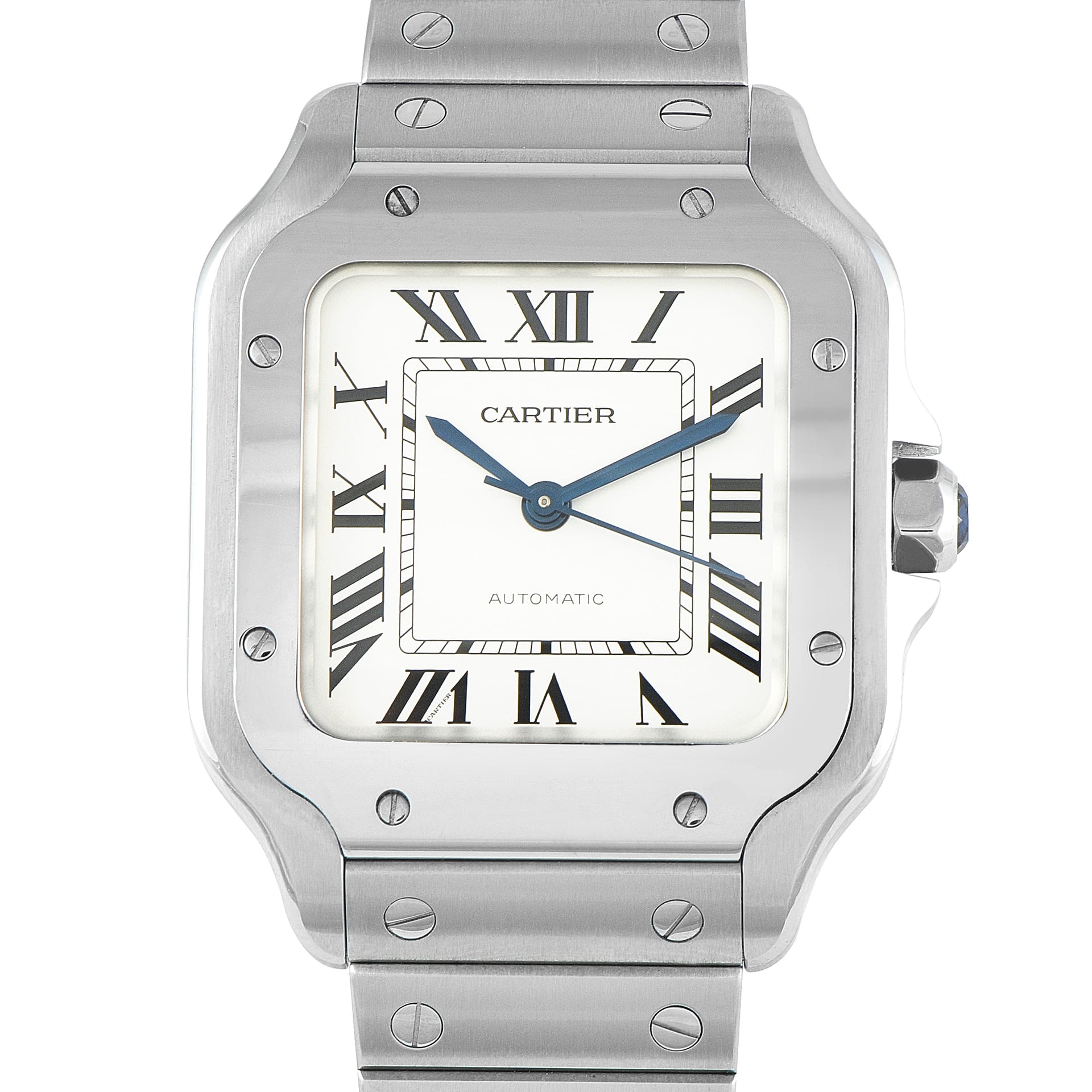 Cartier Santos de Cartier Silvered Opaline Dial Watch wssa0010