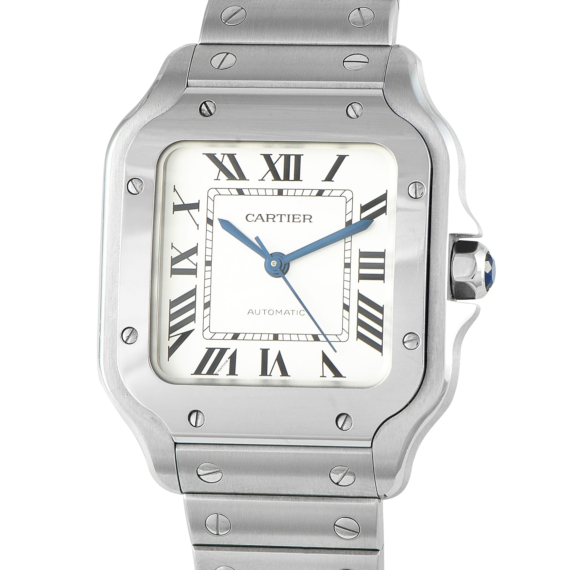 Cartier Santos de Cartier Silvered Opaline Dial Watch wssa0010