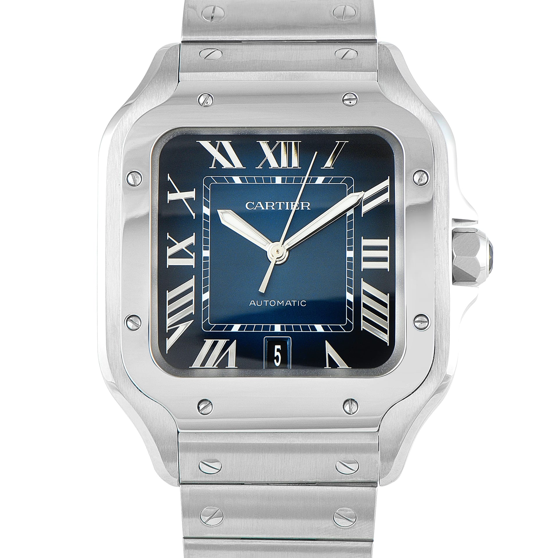Cartier Santos de Cartier Blue Dial Large Model Watch WSSA0030