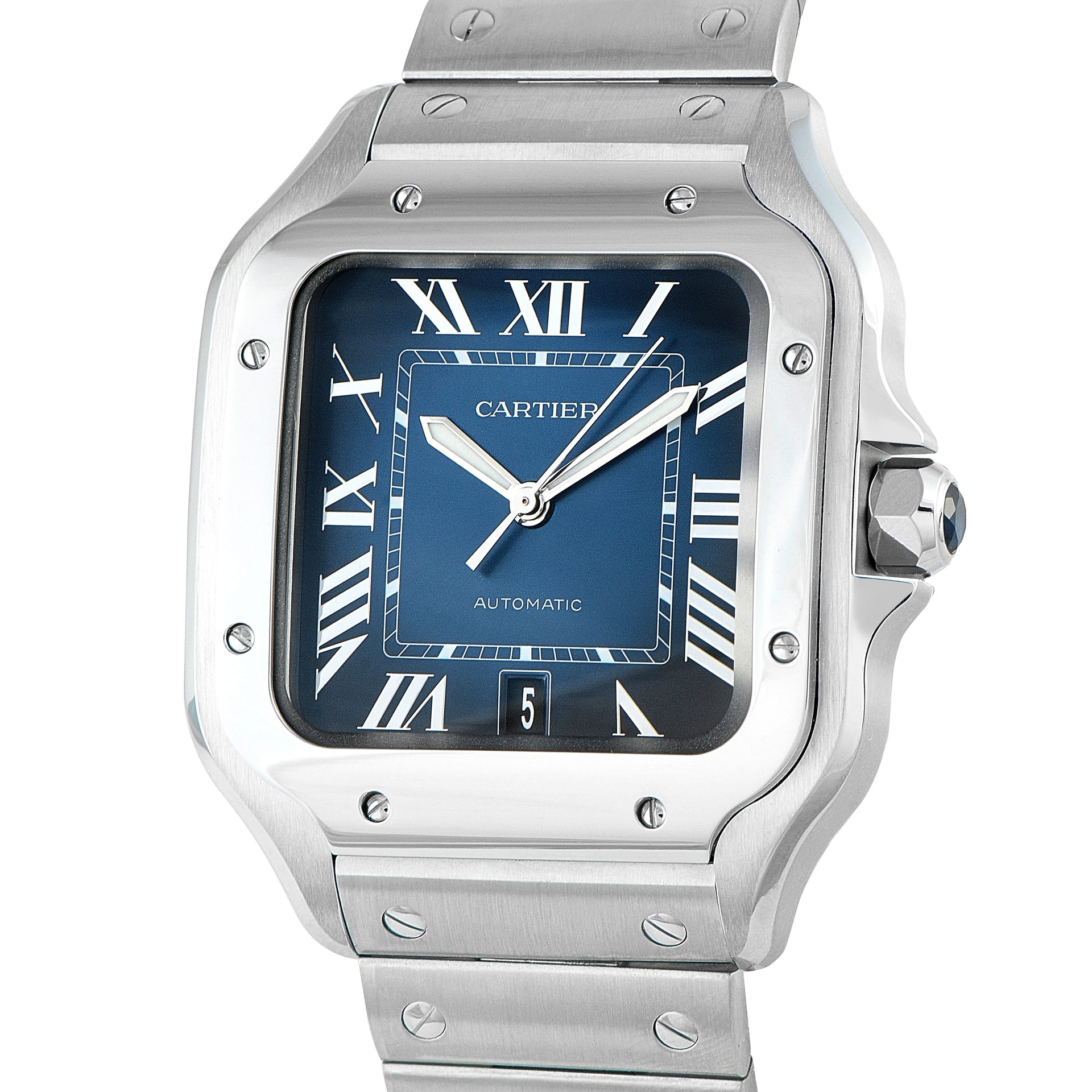 Cartier Santos de Cartier Blue Dial Large Model Watch WSSA0030