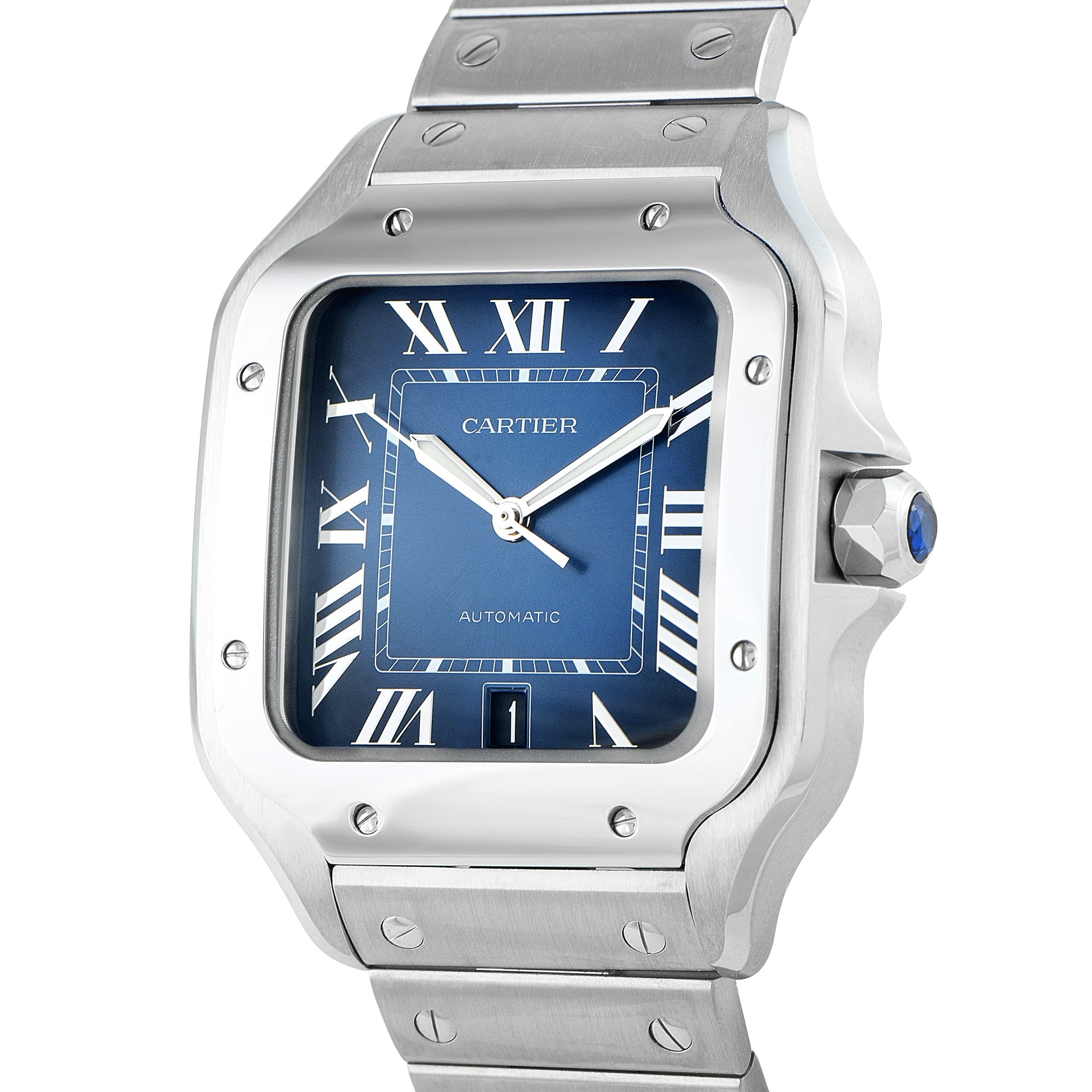 Cartier Santos Large Model Steel Watch WSSA0030