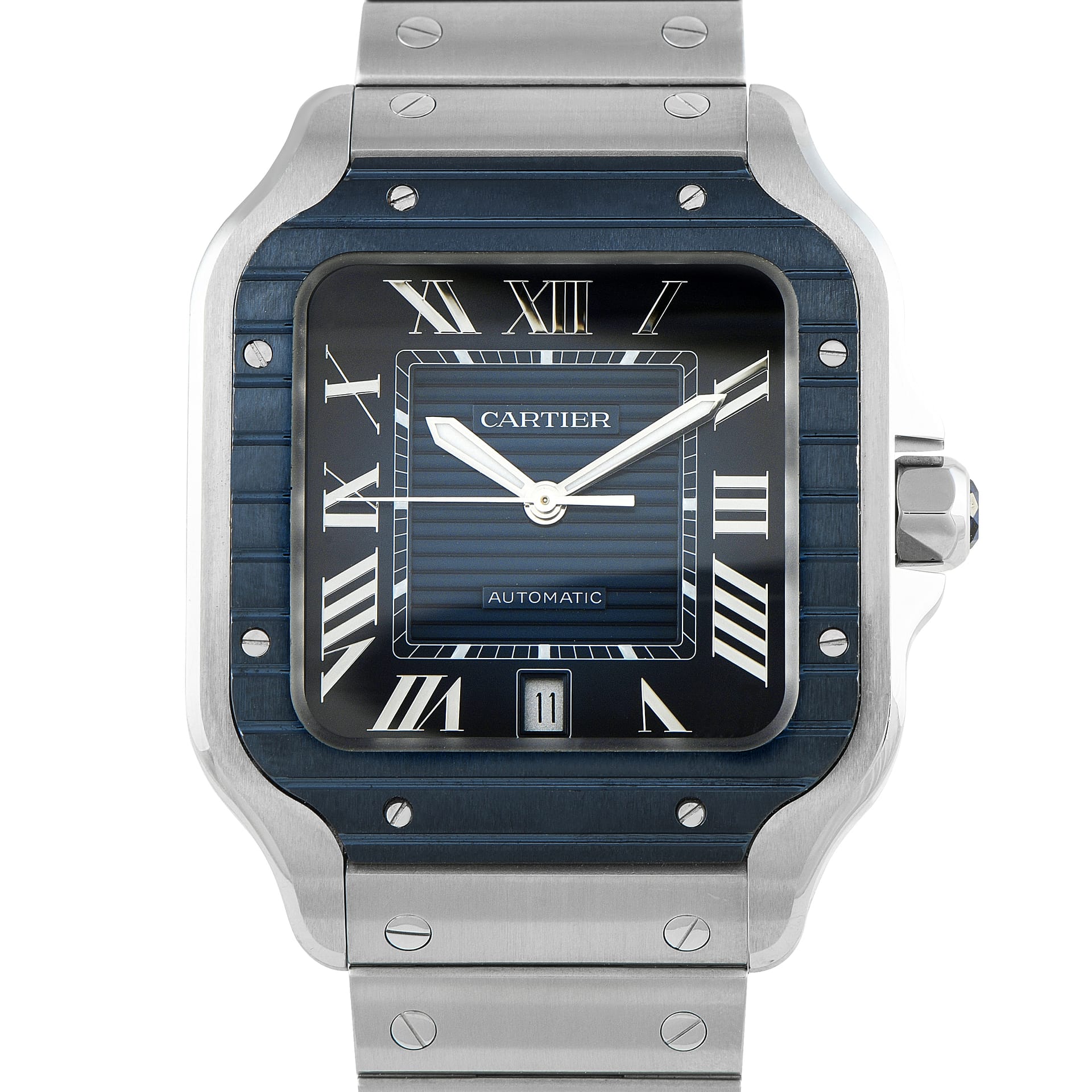 Cartier Santos Large Model PVD Steel Watch WSSA0048 wssa0048