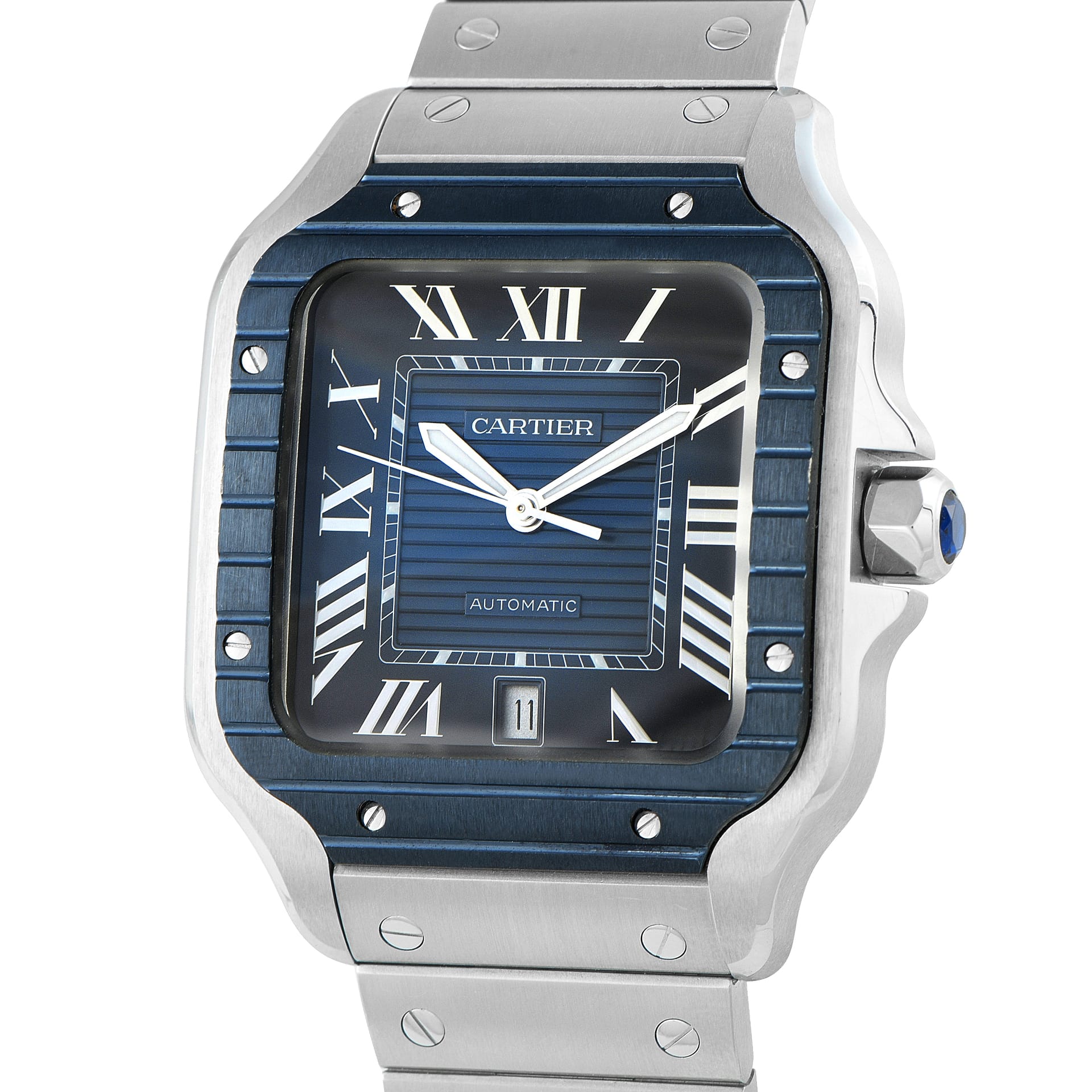 Cartier Santos Large Model PVD Steel Watch WSSA0048 wssa0048