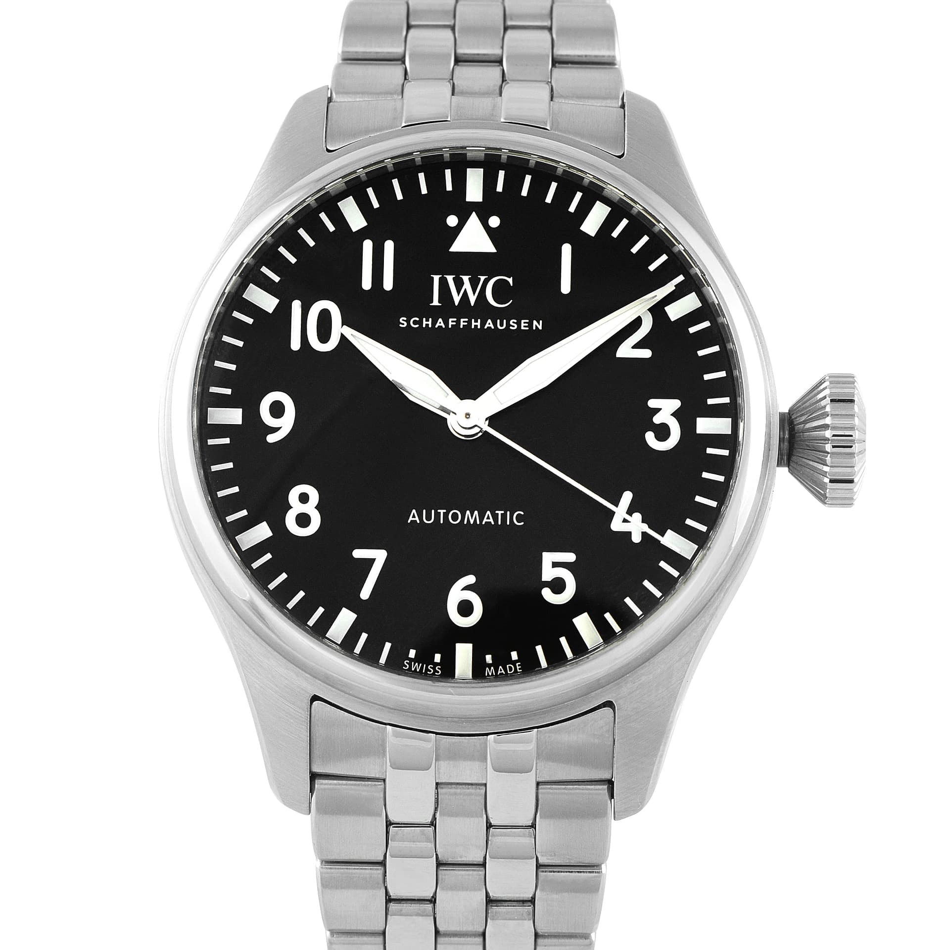 IWC Big Pilot's 43 Black Dial Steel Watch iw329301