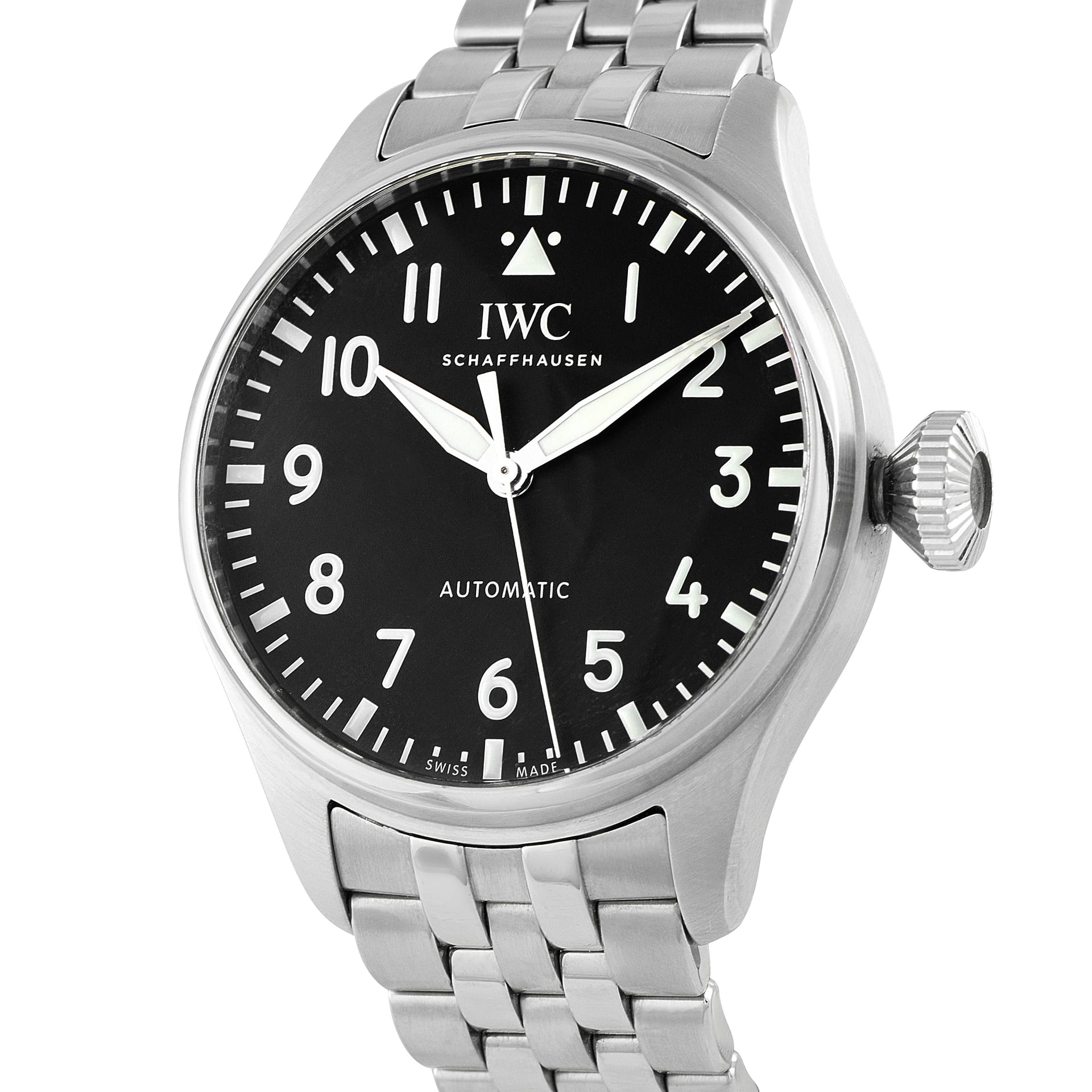 IWC Big Pilot's 43 Black Dial Steel Watch iw329301