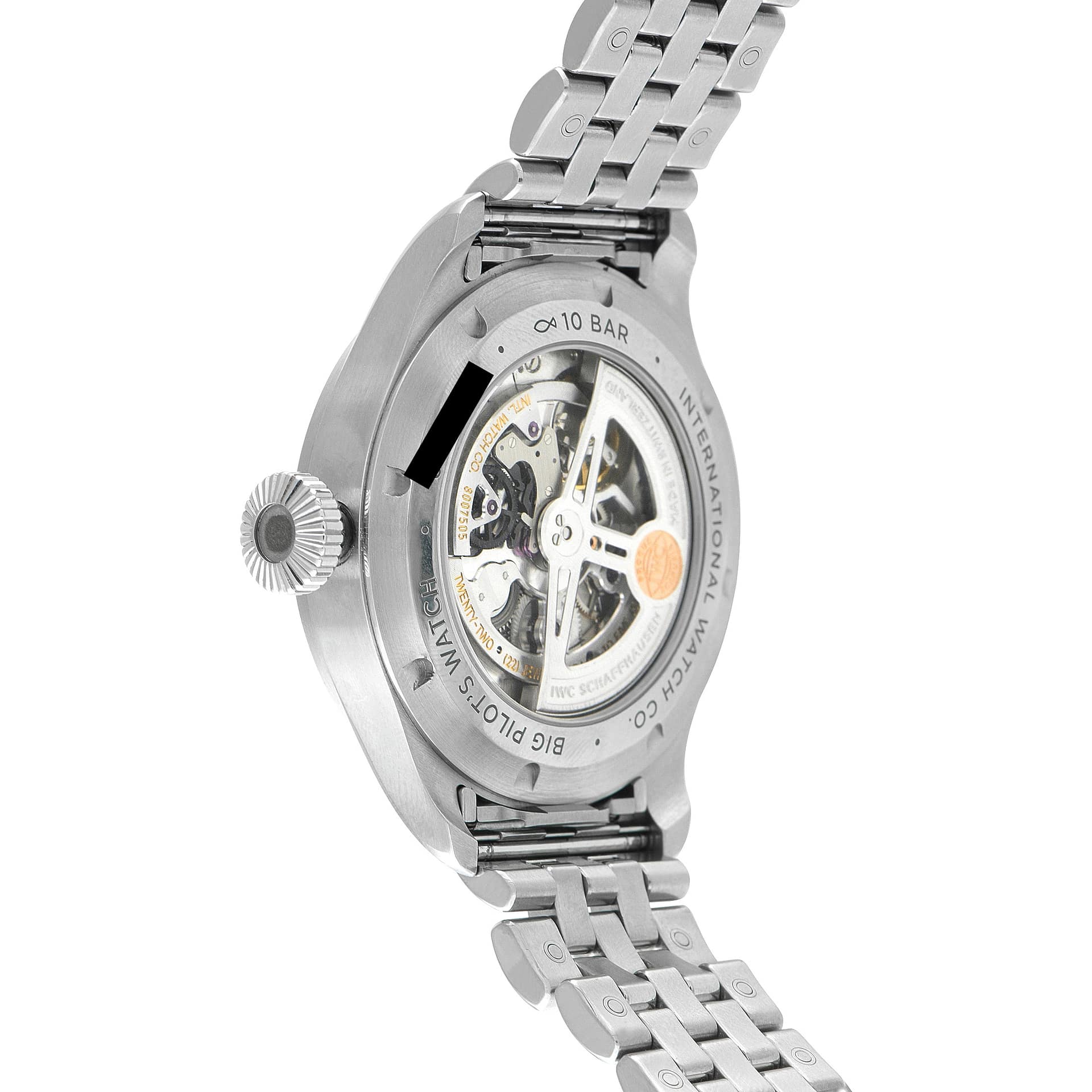 IWC Big Pilot's 43 Black Dial Steel Watch iw329301